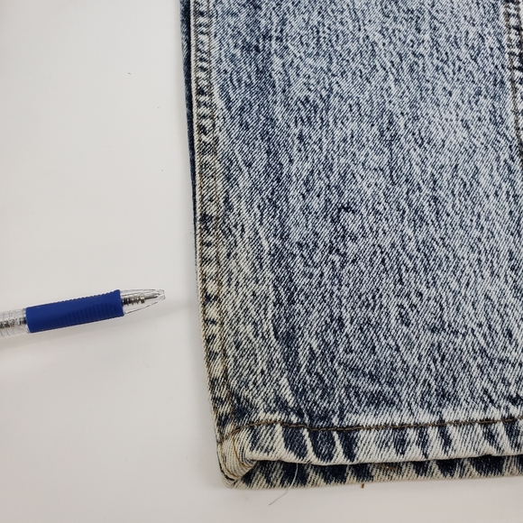 Vintage 1985 Lee Riders Acid Wash High Rise Tapered Leg Mom Jeans 14 M Denim - Picture 12 of 15